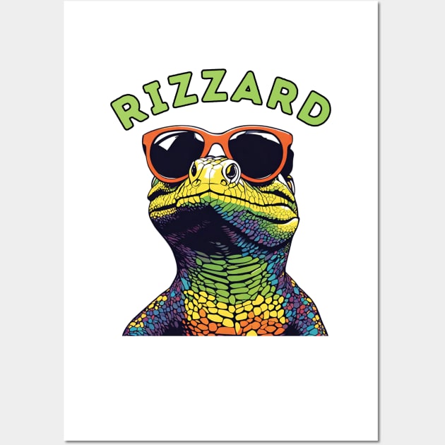 Rizzard Lizzard with Rizz Funny Wall Art by Little Duck Designs